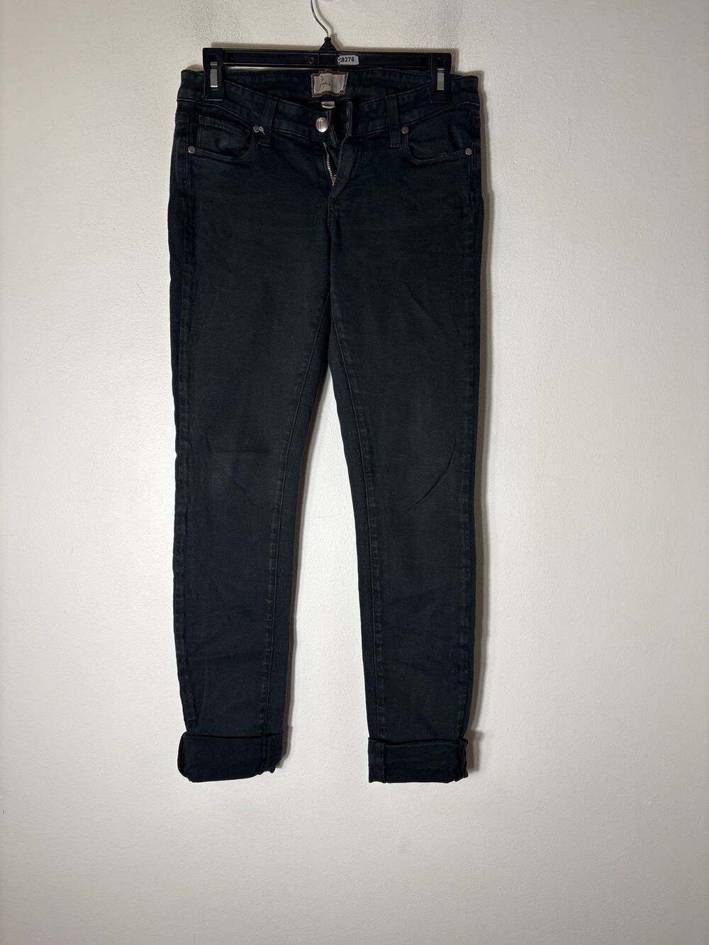 Paige Black Peg Skinny Jeans Sz 26